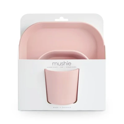 Mushie Zestaw Naczyń dla Dziecka Square Blush