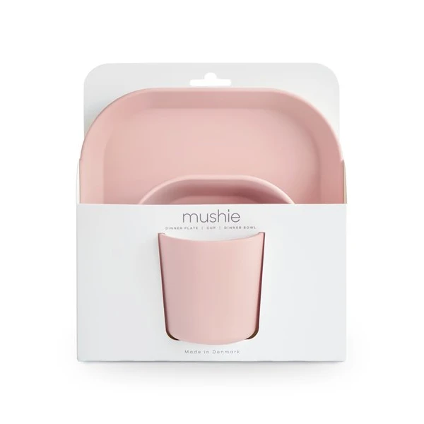 Mushie Zestaw Naczyń dla Dziecka Square Blush