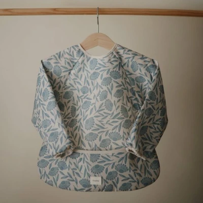 Mushie Śliniak z Rękawami Blue Flowers