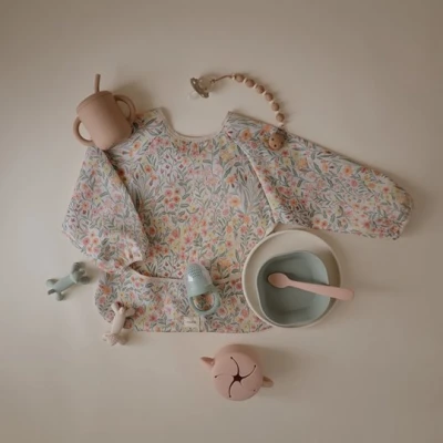 Mushie Śliniak z Rękawami Pastel Blooms