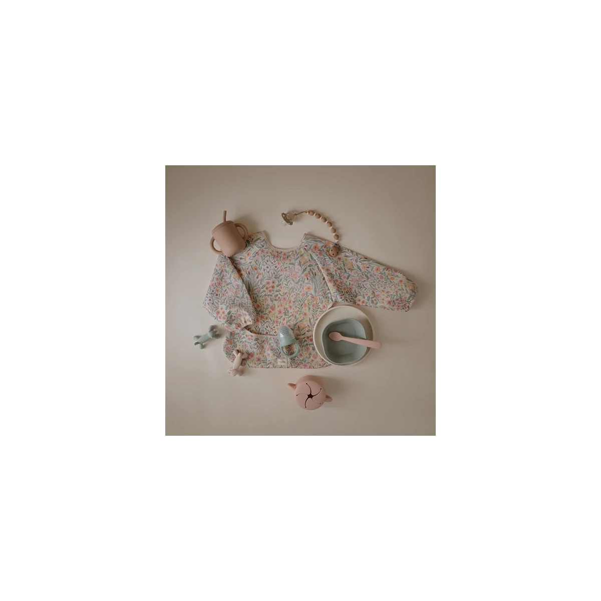 Mushie Śliniak z Rękawami Pastel Blooms