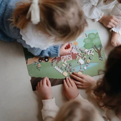 Mushie Naklejki wielokrotnego użytku Farma