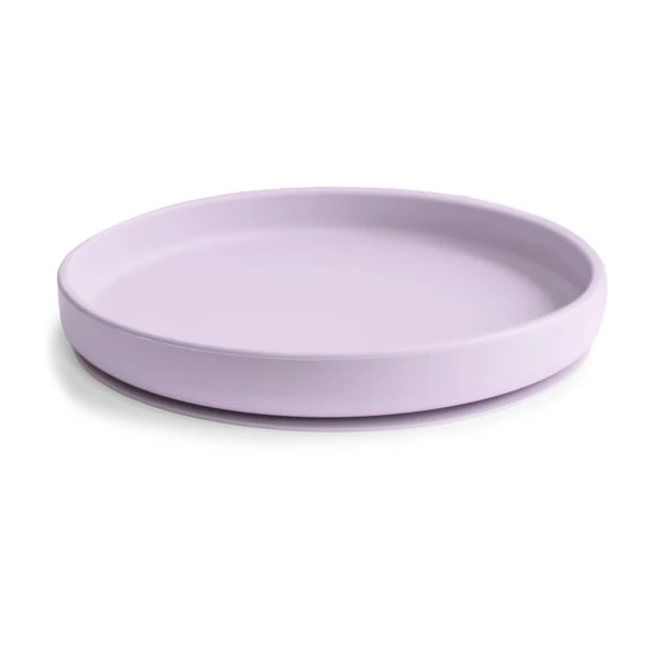 Mushie Silikonowy Talerzyk dla Dziecka z Przyssawką Soft Lilac