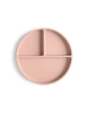 Mushie Silikonowy Talerzyk Dzielony dla Dziecka Blush