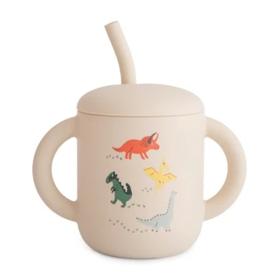 Mushie Kubek ze słomką 175 ml Dino