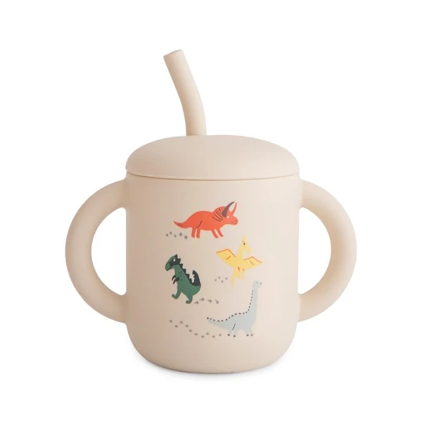 Mushie Kubek ze słomką 175 ml Dino