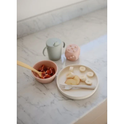 Mushie Sztućce dla dzieci łyżka i widelec Vanilla