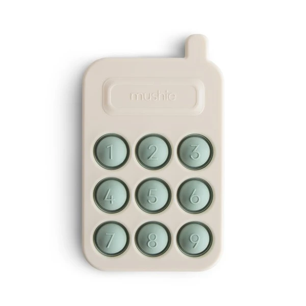 Mushie Zabawka sensoryczna Telefon Pop It Cambridge Blue