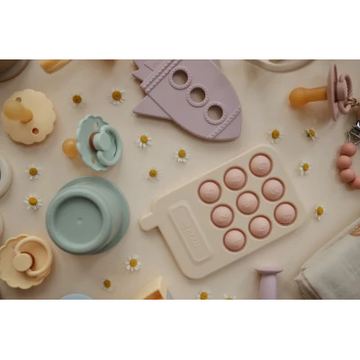 Mushie Zabawka sensoryczna Telefon Pop It Blush
