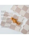 3 Sprouts Mata Piankowa EVA Checkerboard Beige Puzzle Podłogowe