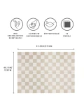 3 Sprouts Mata Piankowa EVA Checkerboard Beige Puzzle Podłogowe