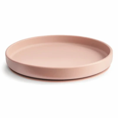 Mushie Silikonowy Talerzyk dla Dziecka z Przyssawką Blush