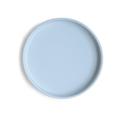 Mushie Silikonowy Talerzyk dla Dziecka z Przyssawką Powder Blue