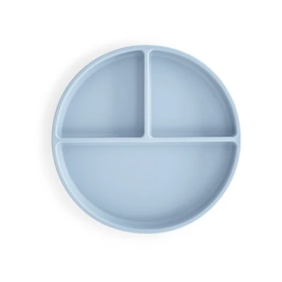 Mushie Silikonowy Talerzyk Dzielony dla Dziecka Powder Blue