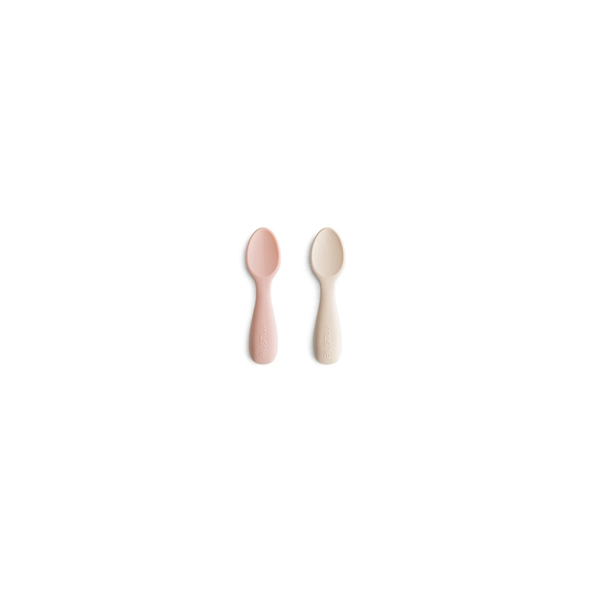 Mushie Łyżeczki do Samodzielnego Jedzenia 2-pak Blush / Shifting