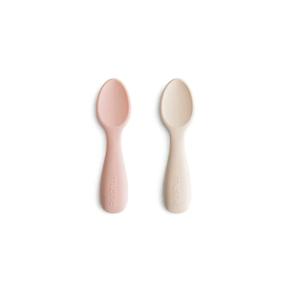 Mushie Łyżeczki do Samodzielnego Jedzenia 2-pak Blush / Shifting