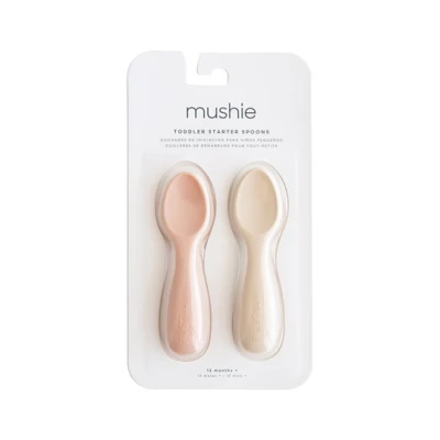 Mushie Łyżeczki do Samodzielnego Jedzenia 2-pak Blush / Shifting