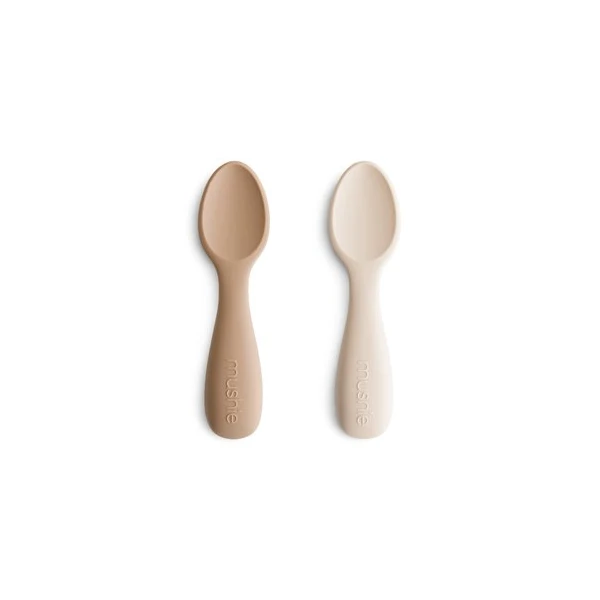 Mushie Łyżeczki do Samodzielnego Jedzenia 2-pak Natural / Shiftin