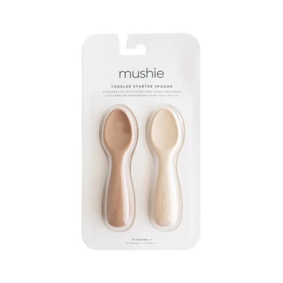 Mushie Łyżeczki do Samodzielnego Jedzenia 2-pak Natural / Shiftin