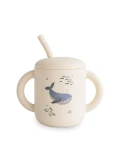 Mushie Kubek ze słomką 175 ml Whales