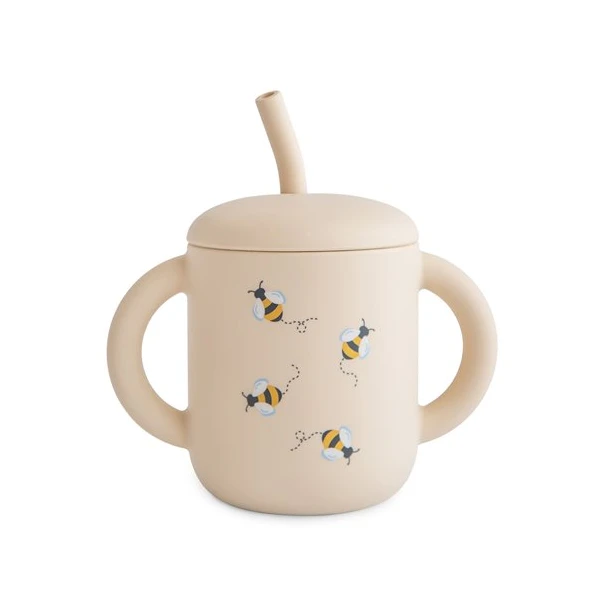Mushie Kubek ze słomką 175 ml Bees