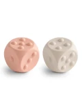 Mushie Zabawka sensoryczna kostka pop it 2-pak Blush / Shifting S