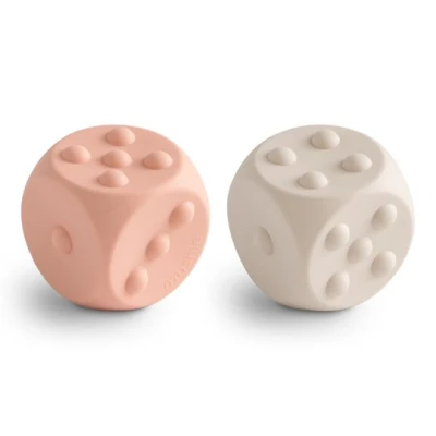 Mushie Zabawka sensoryczna kostka pop it 2-pak Blush / Shifting S