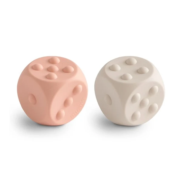 Mushie Zabawka sensoryczna kostka pop it 2-pak Blush / Shifting S