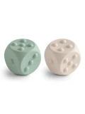 Mushie Zabawka sensoryczna kostka pop it 2-pak Cambridge Blue / S