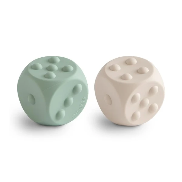 Mushie Zabawka sensoryczna kostka pop it 2-pak Cambridge Blue / S