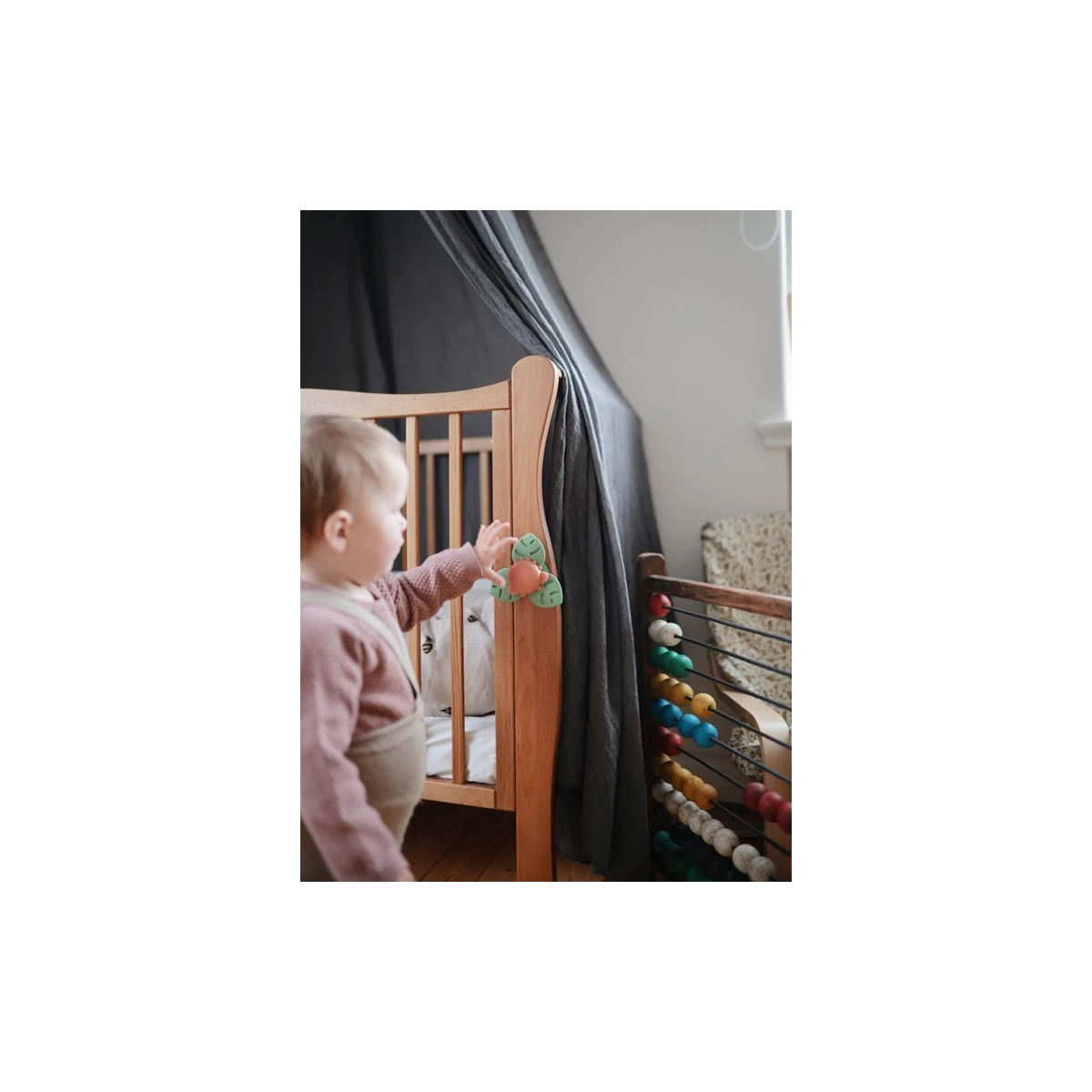 Mushie Zabawka z Przyssawką Spinner dla Niemowlaka Dino