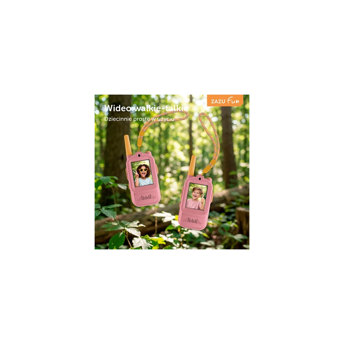 Zazu Fun Video Walkie Talkie dla Dzieci Pink