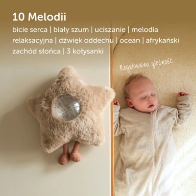 ZAZU KIDS Zazu GAIA Projektor Zorzy Polarnej Gwiazdka Beige