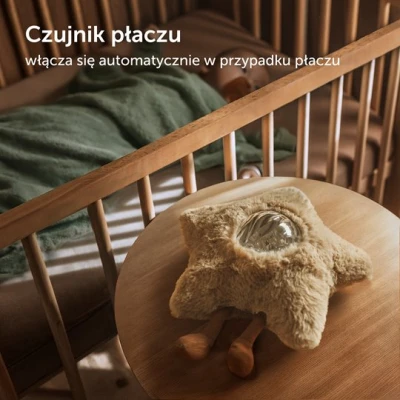 ZAZU KIDS Zazu GAIA Projektor Zorzy Polarnej Gwiazdka Beige