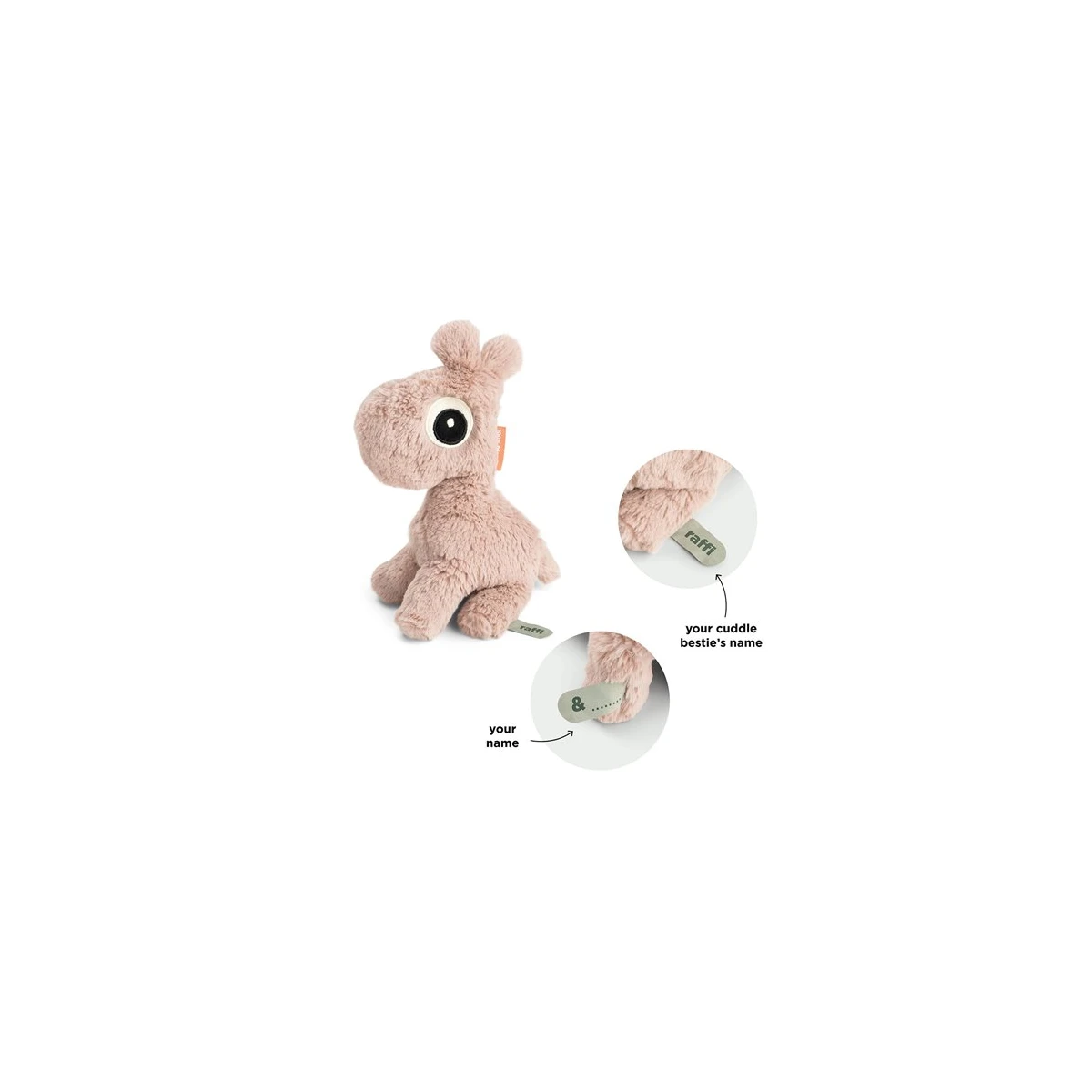 Done by Deer Maskotka Żyrafa Raffi 26cm Powder