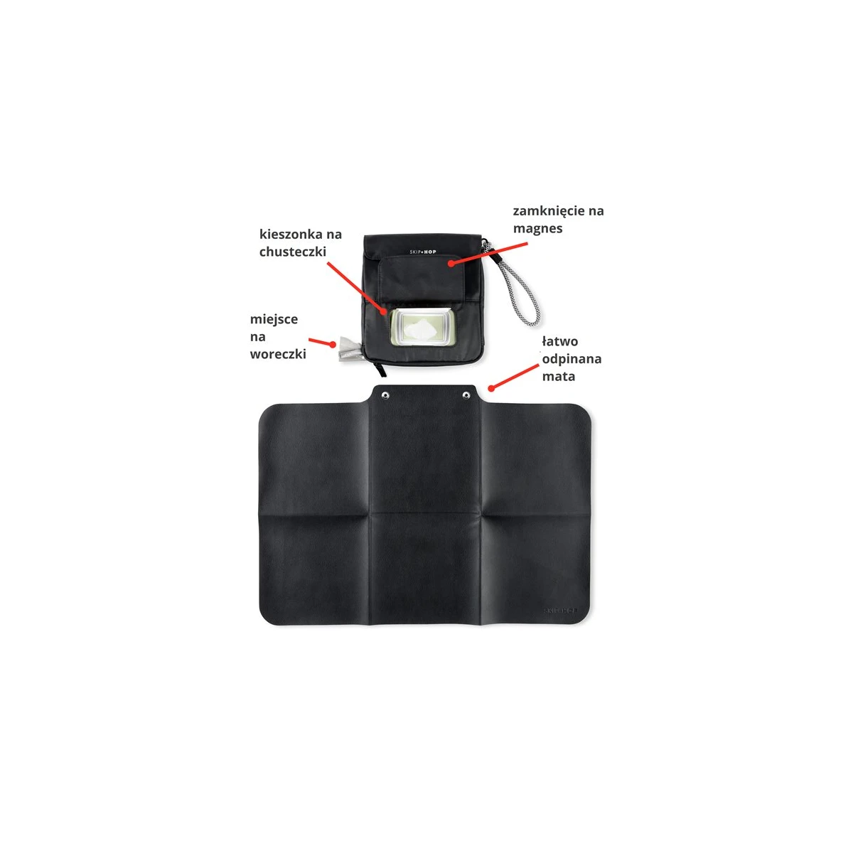 Skip Hop Przewijak Podróżny Organizer Clean Slate Black