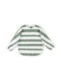 Done by Deer Śliniak z Rękawami 6-18m Stripes Green