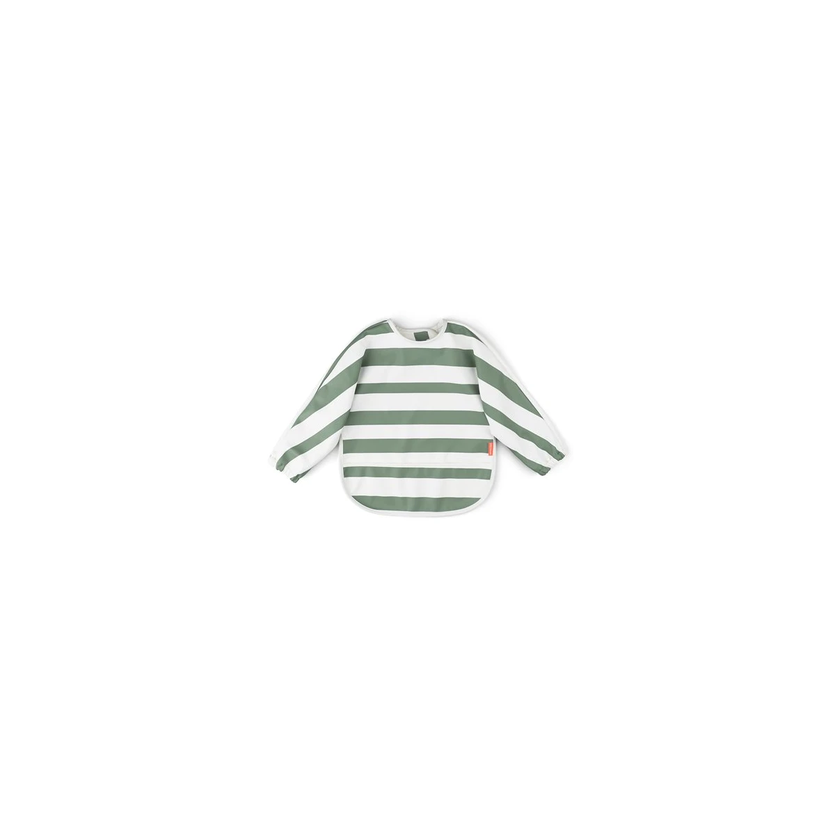 Done by Deer Śliniak z Rękawami 6-18m Stripes Green