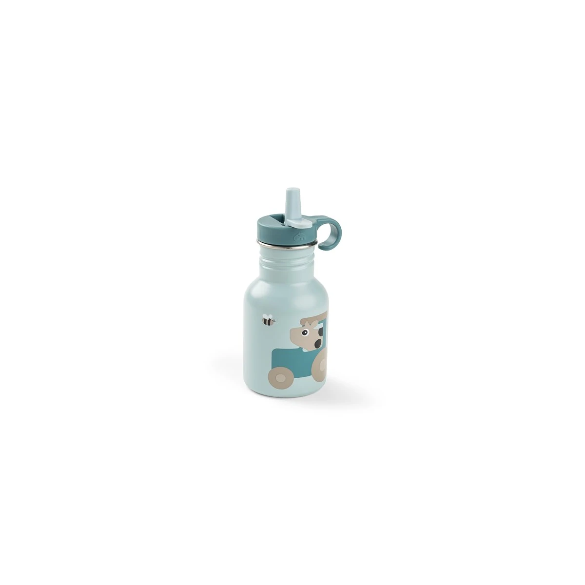 Done by Deer Butelka Stalowa z Ustnikiem 350ml Tiny Farm Blue