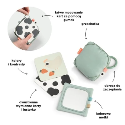 Done by Deer Zawieszka na Karty Kontrastowe Tiny Farm Green