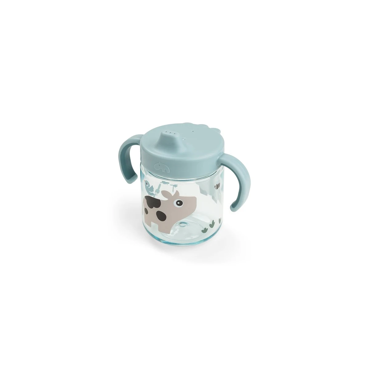 Done by Deer Kubek Niekapek z Uchwytami 260ml Tiny Farm Blue