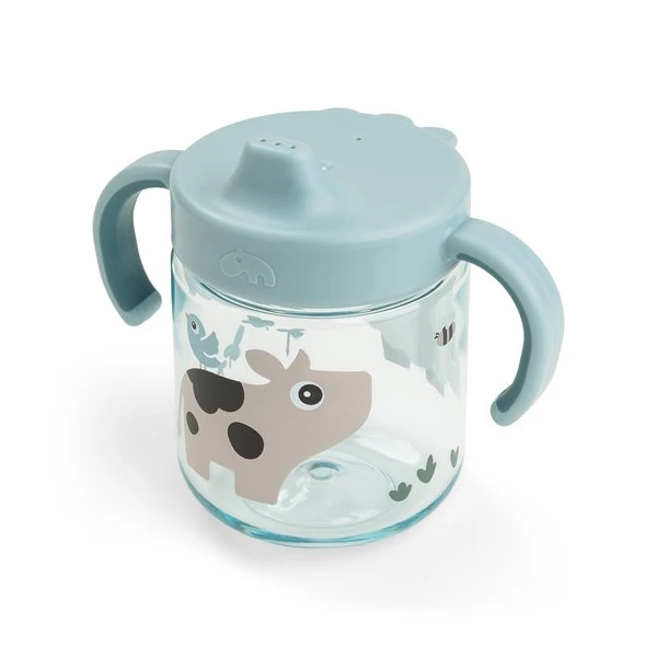 Done by Deer Kubek Niekapek z Uchwytami 260ml Tiny Farm Blue