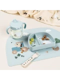Done by Deer Kubek Niekapek z Uchwytami 260ml Tiny Farm Blue