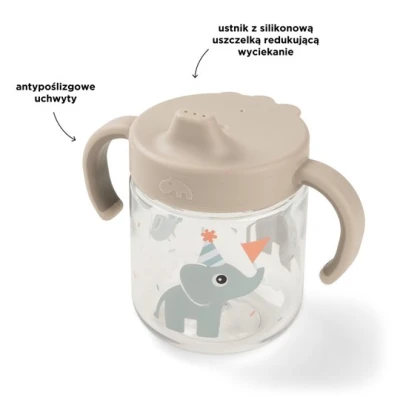 Done by Deer Kubek Niekapek z Uchwytami 260ml Celebration Sand