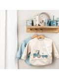 Done by Deer Kubek Silikonowy z Ustnikiem 2w1 Tiny Farm Blue