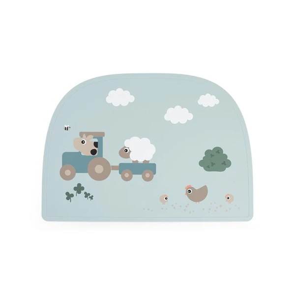 Done by Deer Silikonowa Podkładka na Stół Tiny Farm Blue