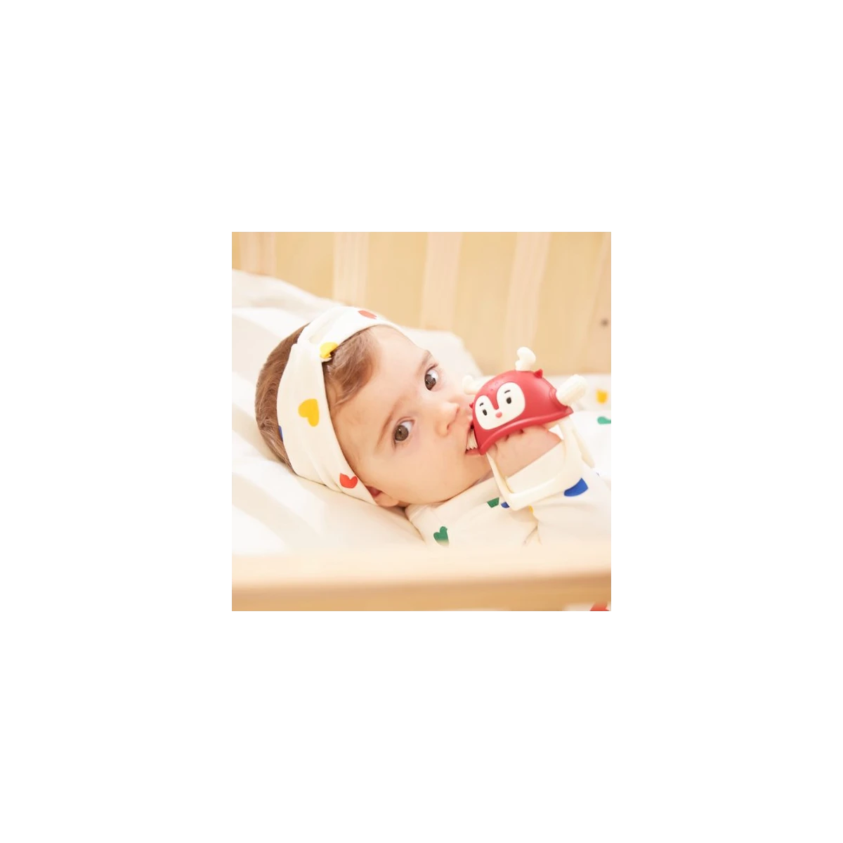 Smily Mia Gryzak dla Niemowlaka Renifer Chimney Red