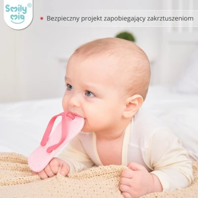 Smily Mia Gryzak dla Niemowlaka Klapek Pink