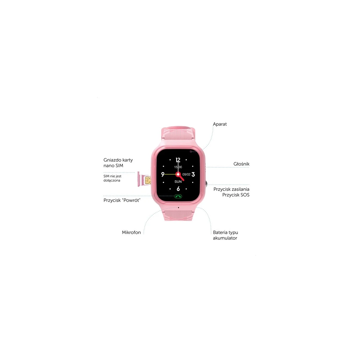Zazu Fun Smartwatch dla Dzieci Różowy