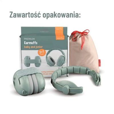 Zazu Fun Słuchawki Wygłuszające dla Dzieci i Niemowląt Sage